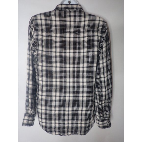 Polo Ralph Lauren Women's Western Plaid Shirt-Black/White size‎ 6 Pearl Snap - Picture 4 of 7